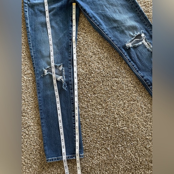 AG Adriano Goldschmied Ex Boyfriend Sloughy Slim Jeans Womens 25 R Ripped Grunge - Picture 15 of 16